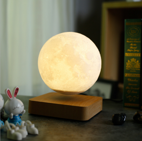 Magnetic levitation moon lamp ins Nordic table lamp children's net celebrity creative night light 3D printing gift lamp