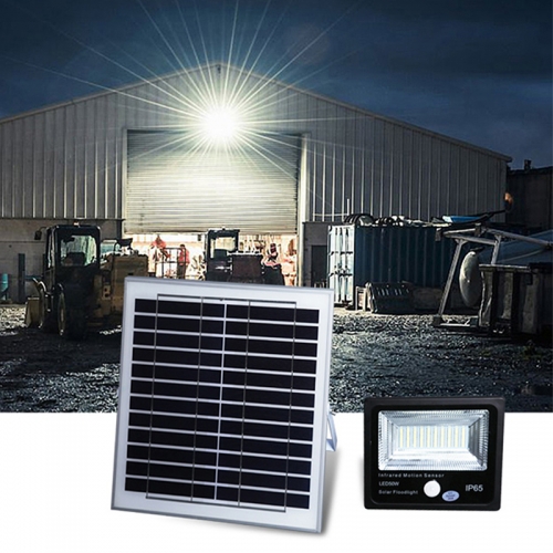 Led solar panel lights security motion100w pir outdoor warranty 5 years led flood lighting