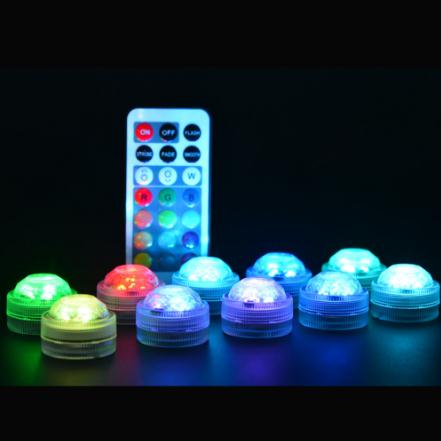 3CM  Knob Light Set 10 full color 1 21-key remote control waterproof light New night light