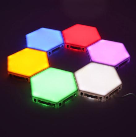 Nanoleaf light panels hot style splicing sensor light hexagonal honeycomb  black technology LED touch wall light