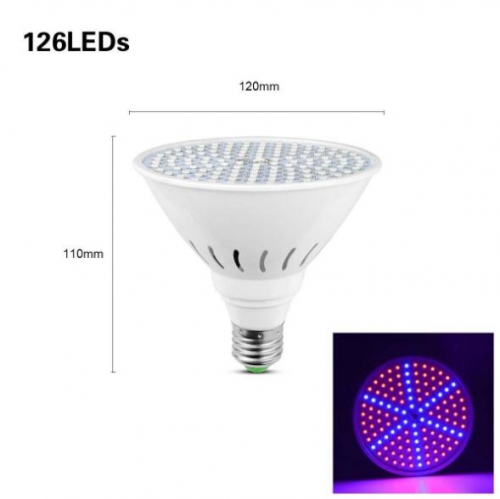 40W Full Spectrum LED Grow Light Bulbs E26 4 Pack, Grow Lamp Plant Light for Hydroponics Greenhouse Organic Indoor Plants