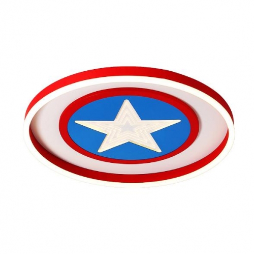 Nordic cartoon bedroom lamp Captain America children's room lamp five-pointed star boy room lamp factory outlet