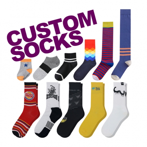 ( KH 070 ) custom design cotton socken personalized logo embroidered men tube fashion socks sox crew dress socks stock lot
