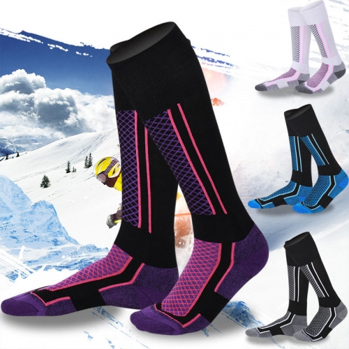 Whole Family Winter Warm Custom Snow Sports Compression Thick Men Women Kids Cotton Hiking Ski Socks