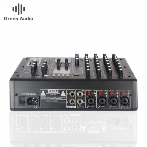 GAX-SK6 6声道24种数字效果带反馈抑制专业混频器专业录制K歌混频器