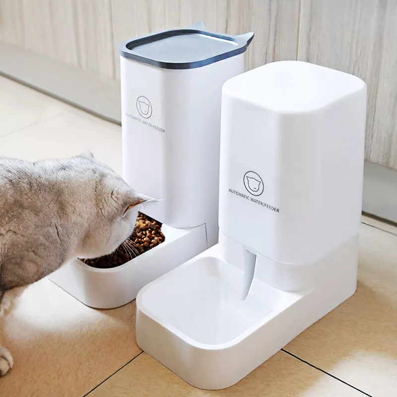 Dog Bowl Cat Double Bowl Automatic Drinking Water Anti-overturning