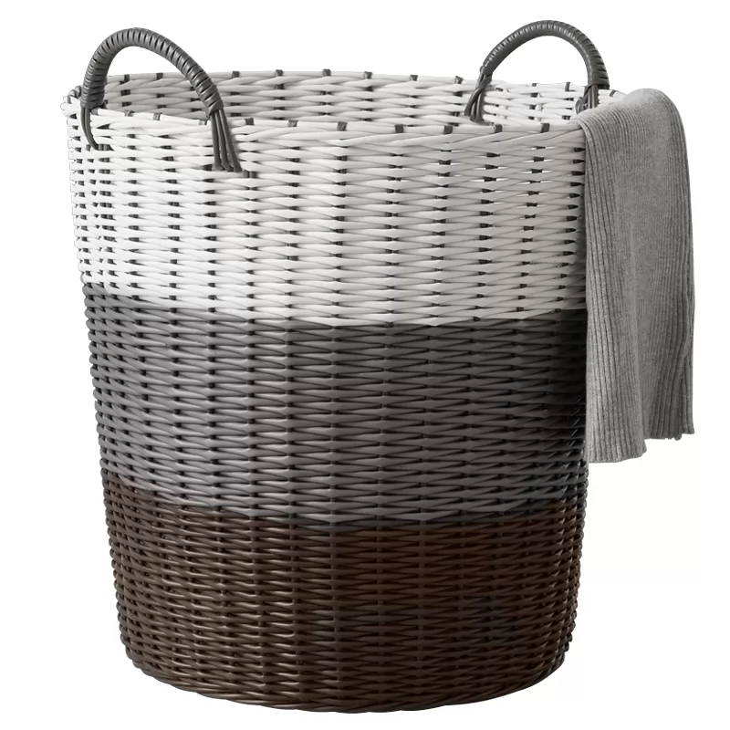 Dirty clothes basket Laundry basket Domestic clothes basket with clothes frame rattan basket