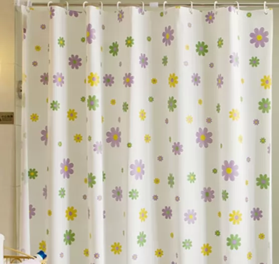 Thickened shower curtain in bathroom, mildew proof and waterproof shower curtain