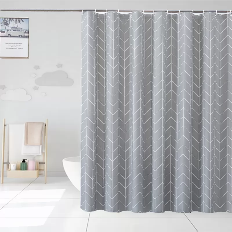 Waterproof and mildew-proof shower curtain for bathroom without punching