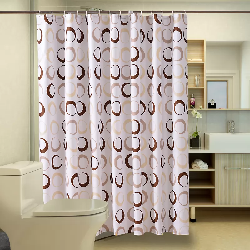 Circle polyester shower curtain thickened waterproof mildew-proof environmental protection toilet