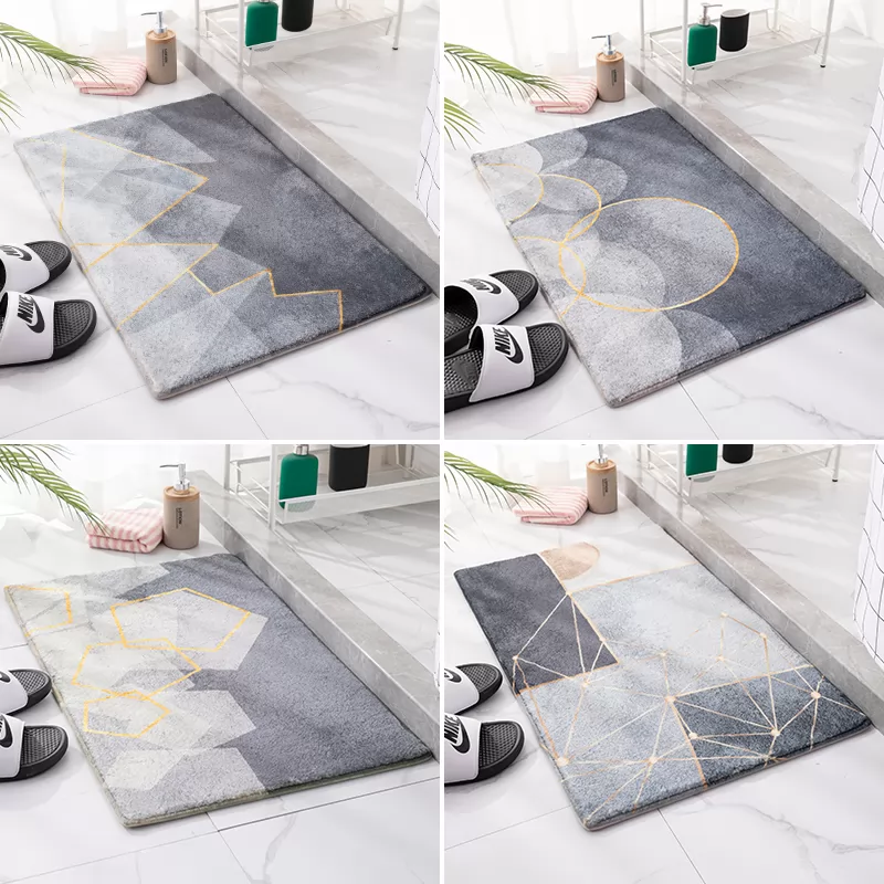 Water absorbing floor mat for living room and antiskid floor mat for bathroom