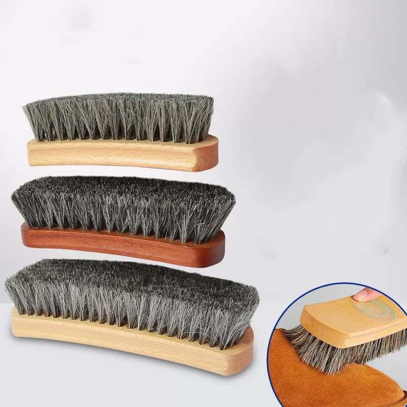 Horse brush shoe brush shoe polish brush suede soft shoes brush wash shoes mane