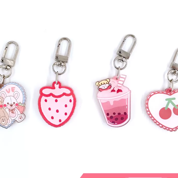 Korean cartoon cute bear key ring