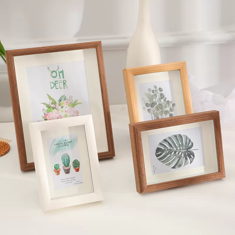 Specimen small photo frame setting table solid wood three-dimensional frame hollow picture frame photo frame