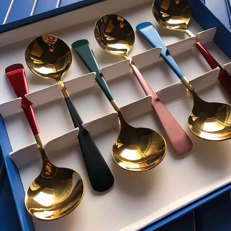 304 stainless steel color Spoon SetA box of 6 high-end boxes