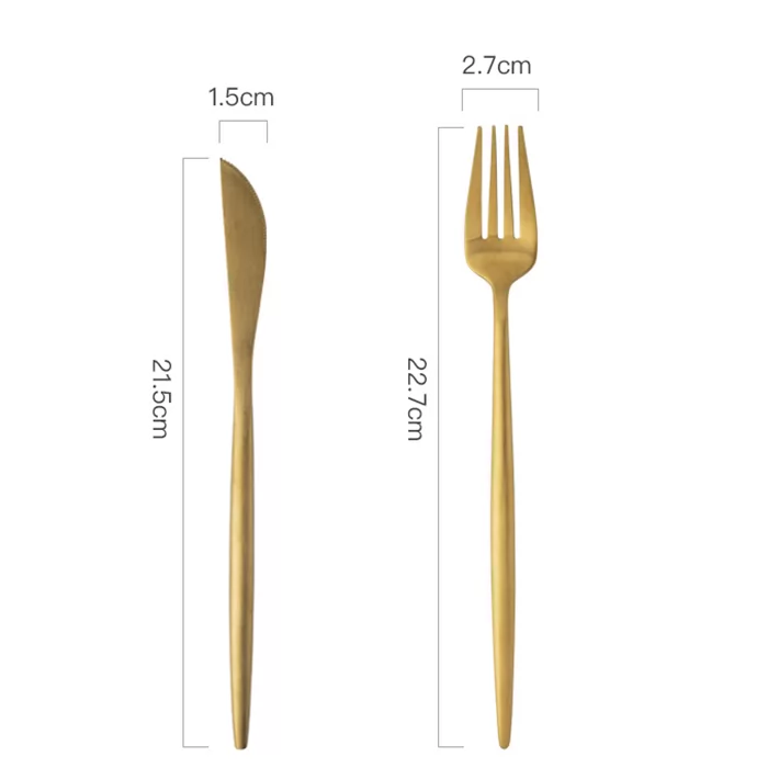 Golden knife and fork