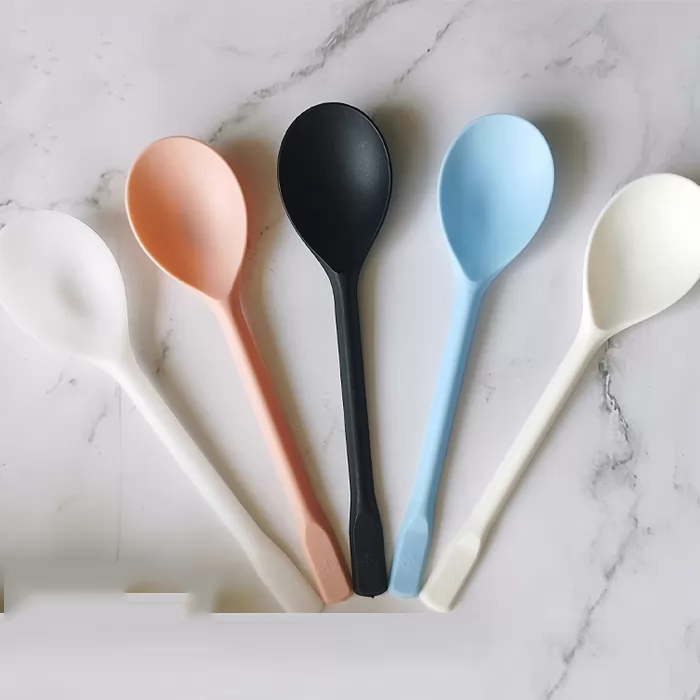 Disposable plastic spoon pudding spoon take out porridge spoon rice spoon soup spoon