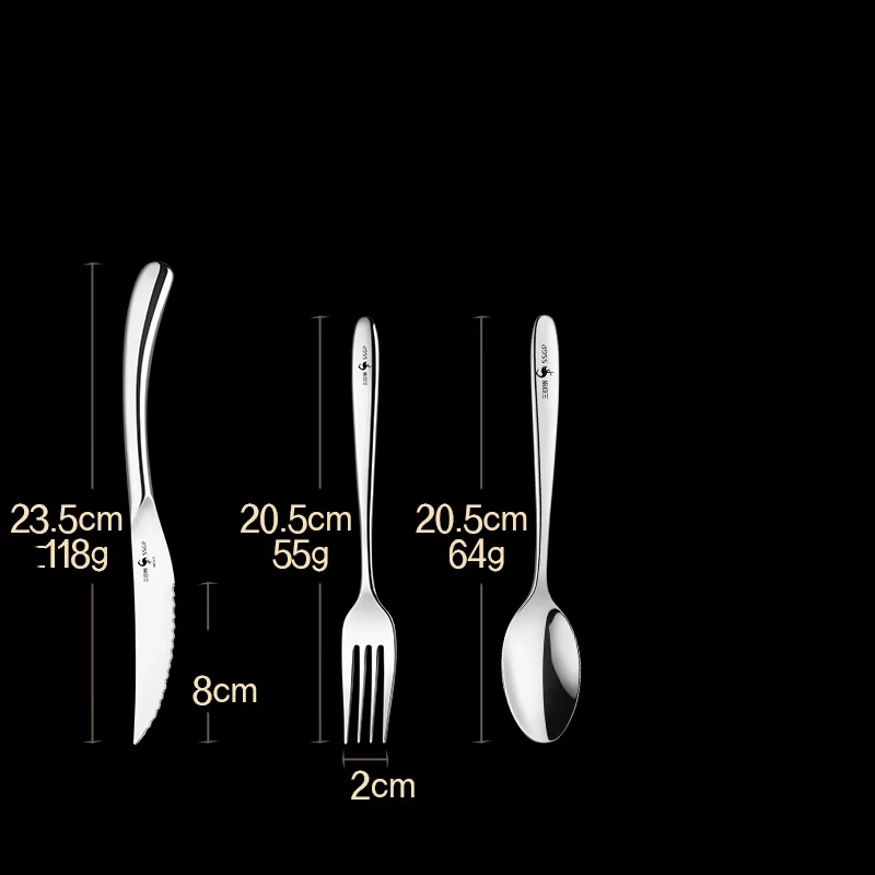 402 knife + 316 fork + 316 spoon + 10 inch plate