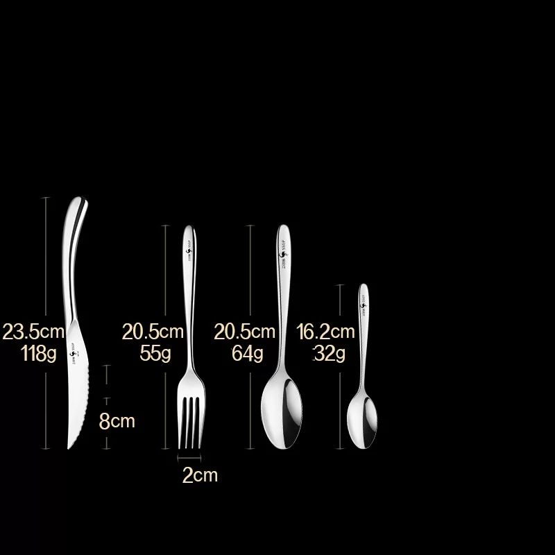 402 knife + 316 fork + 316 spoon + 316 spoon