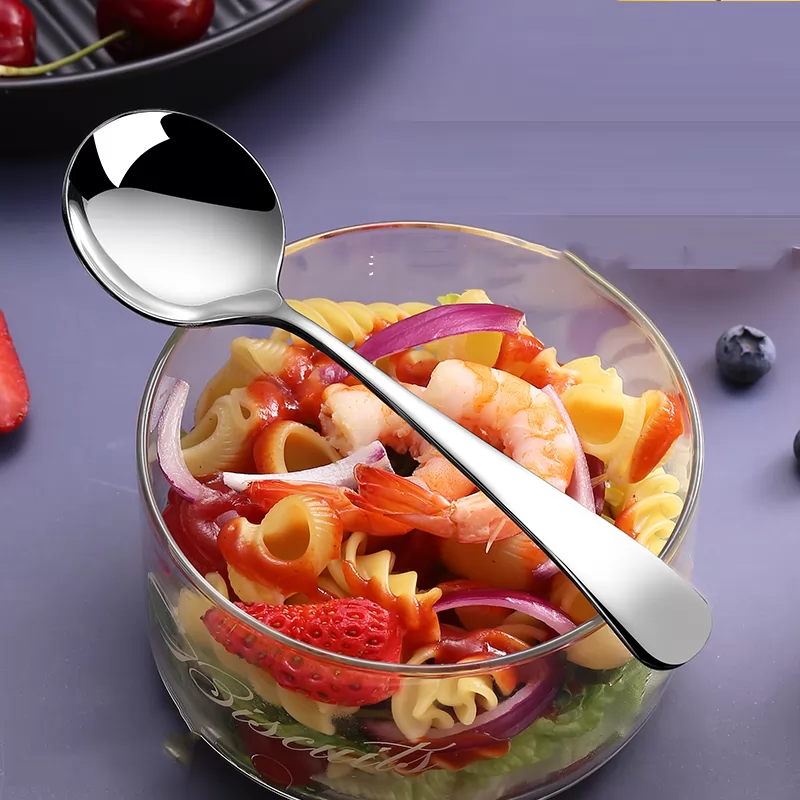 304 antibacterial stainless steel round spoon 316L spoon