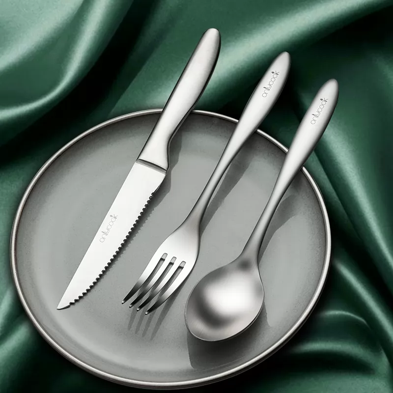 Two piece knife and fork set stainless steel knife, fork and spoon