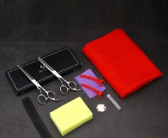 Flat scissors + tooth scissors + gift box 6 inches