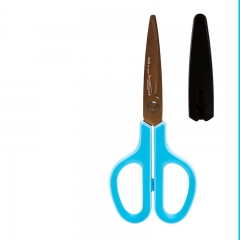 Super titanium plated light blue scissors