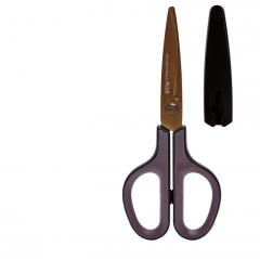 Titanium-coated brown scissors