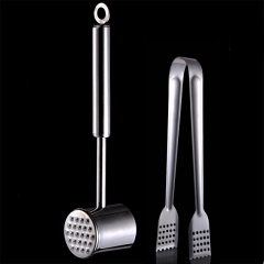 Stainless steel meat hammer + steak clip