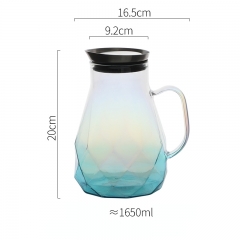 Gradual blue glass pot