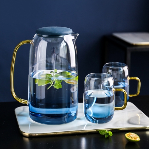 Cold water pot cold water pot household glass high temperature resistant bottle cold water cup set