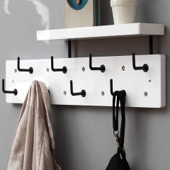 White 8 hook + shelving