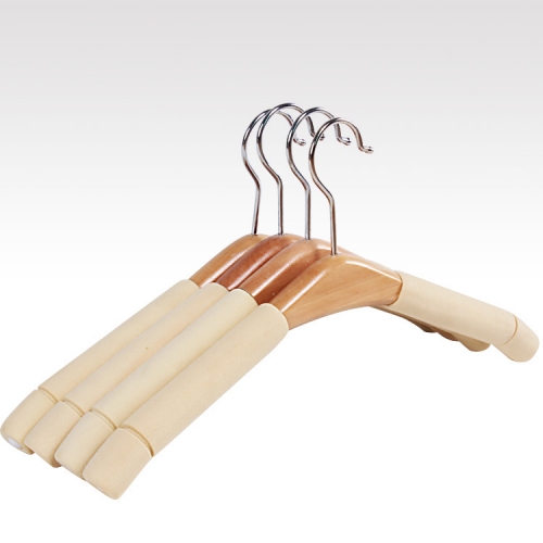 Solid wood coat hanger is non slip and traceless for household use