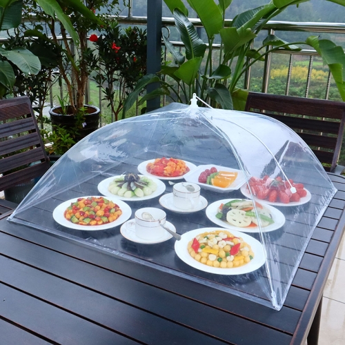 Table dust cover rectangular cover folding food cooked food stall cover super large transparent plastic