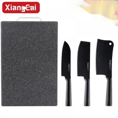 Square plate large size + chef knife + Female knife + male knife