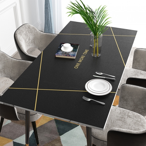 Tableware waterproof, oil-proof, wash-free, luxurious and odorless pvc leather tablecloth tea table mat