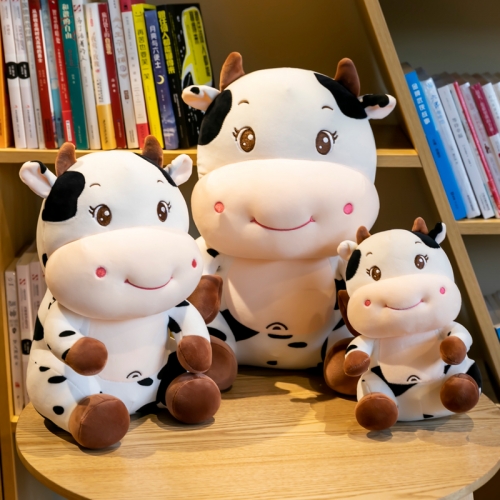 Lovely cow plush toy bed pillow sleeping doll year of the ox mascot doll doll gift girl