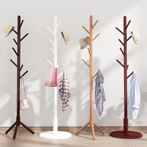 Solid wood clothes rack for indoor simple household use