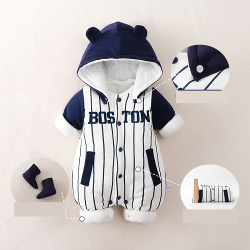 New baby's one-piece clothes autumn and winter suits new year's thickened cotton padded clothes