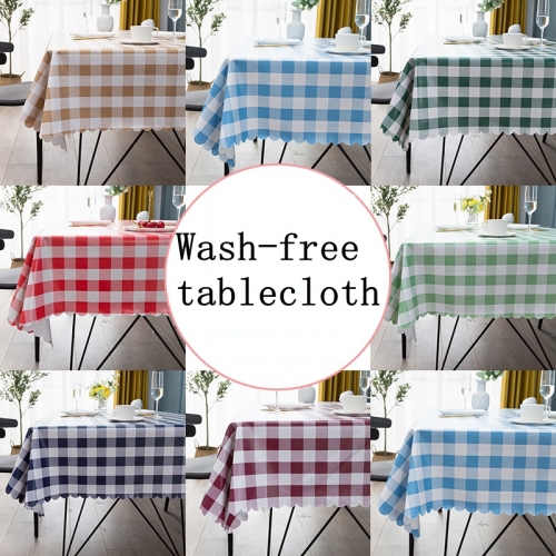 Nordic plaid table linen waterproof, oil-proof and scald-proof disposable PVC tea table mat