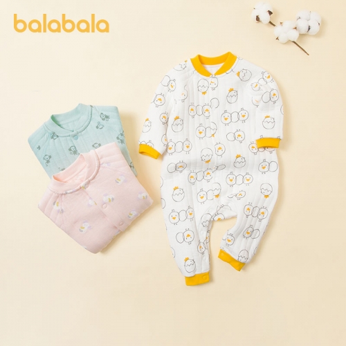 Winter pajamas, baby's one-piece clothes, baby's clothes and creeping clothes with cotton jacket