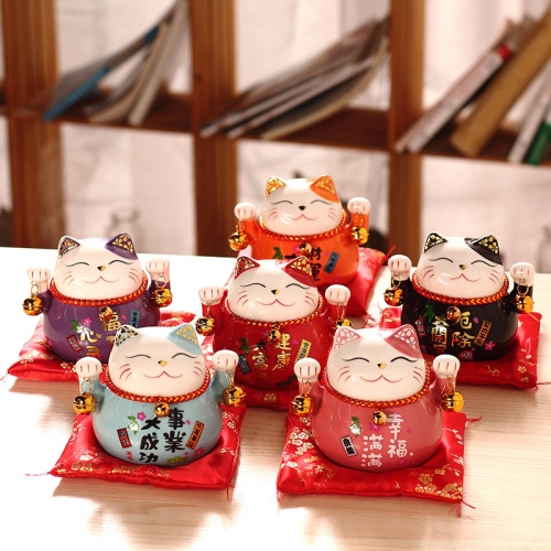 Zhaocai cat ornaments ceramic creative gifts home decoration