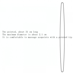 31 cm, pointed at both ends