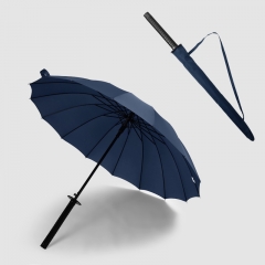 Bone knife umbrella navy blue