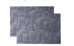 PU- grey blue table mat 43*30 pieces