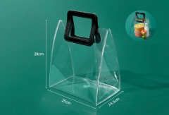 Transparent bento bag black large