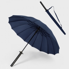 Bone knife umbrella navy blue