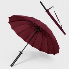 Bone knife umbrella is wine-red