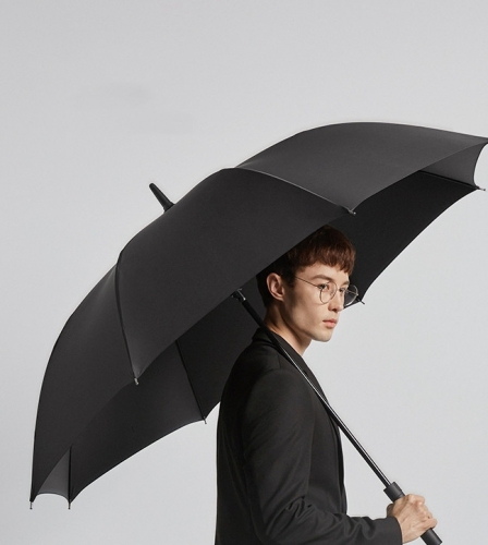 Long-handled umbrellas are reinforced and thickened. Large super-large double automatic umbrellas for men's umbrellas