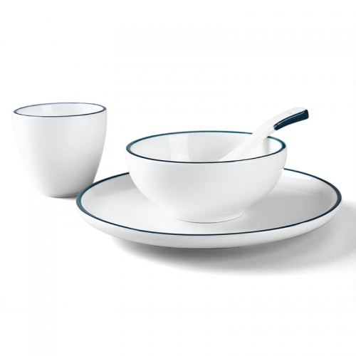 DXC hotel tableware hotel supplies simple ceramic dishes creative restaurant table 4 pieces set